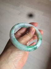 Load image into Gallery viewer, 56.4mm certificated Type A 100% Natural sunny green/white/purple Jadeite Jade bangle AY48-4133
