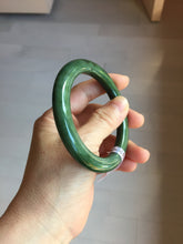 Load image into Gallery viewer, 57.5m certified 100% Natural dark green/black nephrite (碧玉)  bangle HT168-6-3916
