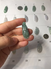 Load image into Gallery viewer, Type A 100% Natural icy watery light green/white/purple jadeite Jade magnolia buds group Pendant PH236
