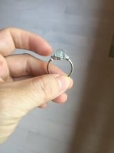 Load image into Gallery viewer, 100% natural type A icy watery light green four-prong jadeite jade ring PA79
