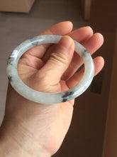 Load image into Gallery viewer, 58.5mm certified 100% natural Type A white dark green ink painting (水墨) jadeite jade bangle PC159-3152
