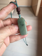 Load image into Gallery viewer, 100% Natural type A oily dark green/black Jadeite Jade safe and sound pendant group PC27
