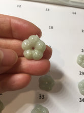 Load image into Gallery viewer, Type A 100% Natural light green/white/purple jadeite Jade Hawaiian flower Pendant AA66

