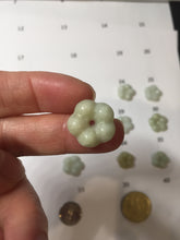 Load image into Gallery viewer, Type A 100% Natural light green/white/purple jadeite Jade Hawaiian flower Pendant AA66
