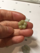 Load image into Gallery viewer, Type A 100% Natural light green/white/purple jadeite Jade Hawaiian flower Pendant AA66
