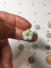 Load image into Gallery viewer, Type A 100% Natural light green/white/purple jadeite Jade Hawaiian flower Pendant AA66
