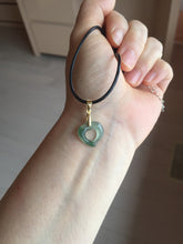 Load image into Gallery viewer, 100% Natural type A dark green/blue/gray/black heart Guatemala jadeite Jade pendant PH107 Add on item
