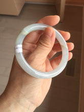 Load image into Gallery viewer, 55mm certified 100% natural Type A light green purple white round cut jadeite jade bangle PA237-9872
