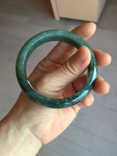 Load image into Gallery viewer, 57.6mm Certified type A 100% Natural oily dark green (老油青)Jadeite bangle PA226-9010
