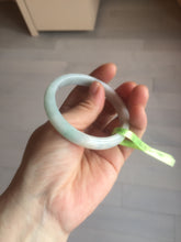 Load image into Gallery viewer, 53.4mm 100% natural Type A green/white jadeite jade bangle G73
