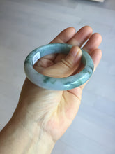 Load image into Gallery viewer, 55mm Certified Type A 100% Natural light green purple with floating flowers Jadeite bangle AY128-6647

