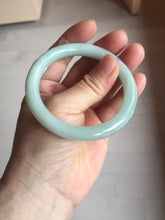 Load image into Gallery viewer, 53.5mm certified 100% natural Type A light green round cut jadeite jade bangle BP161-2771
