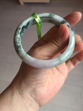 Load image into Gallery viewer, 56.8mm certificated Type A 100% Natural white/green/purple Jadeite Jade bangle E47-6211
