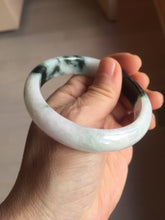 Load image into Gallery viewer, 55.5mm Certified Type A 100% Natural dark green/white/purple Jadeite Jade bangle PF26-(3426)
