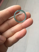 Load image into Gallery viewer, 16.3mm size 5 3/4 100% natural type A icy watery green/blue Guatemala jadeite jade band ring group PA221
