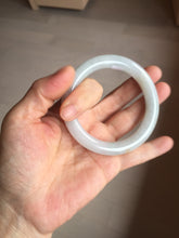 Load image into Gallery viewer, 54.5mm certified 100% natural Type A light green white yellow purple(FU LU SHOU) round cut jadeite jade bangle AA125-4900
