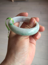 Load image into Gallery viewer, 50mm 100% natural Type A sunny green/purple oval  jadeite jade bangle E51-1084

