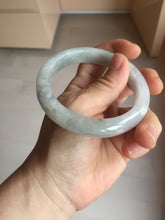 Load image into Gallery viewer, 57.8mm certified 100% certified natural  light green white fresh air jadeite jade bangle PC251-0569
