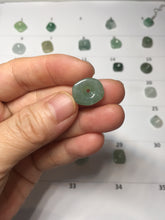 Load image into Gallery viewer, Type A 100% Natural Icy Watery Green Blue Yellow Freeform Light Heart Free Soul Design Jadeite Jade Pendant Group BS125
