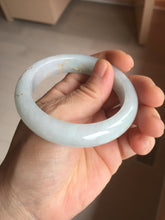 Load image into Gallery viewer, 53mm 100% natural Type A light green white carved and golden-painted jadeite jade bangle PJ61
