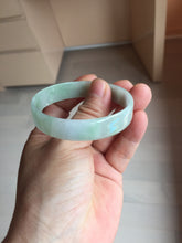 Load image into Gallery viewer, 51mm certified Type A 100% Natural light green thin style Jadeite jade bangle PJ129-0199
