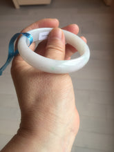 Load image into Gallery viewer, 52mm certified Type A 100% Natural sunny green/white/red oval Jadeite Jade bangle E92-0263
