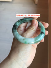 Load image into Gallery viewer, 53-62mm Certified type A 100% Natural deep mottled green green/yellow/brown jungle camouflage color Jadeite bangle group GL29
