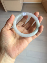 Load image into Gallery viewer, 56.5mm Certified Type A 100% Natural light green/purple/white round cut Jadeite bangle PD104-4907

