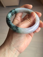 Load image into Gallery viewer, 58.5mm certified Type A 100% Natural dark green purple Jadeite Jade bangle PE75-(2315)
