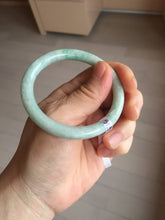 Load image into Gallery viewer, 51mm certified Type A 100% Natural light green sunny green white round cut Jadeite Jade bangle PH165
