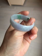 Load image into Gallery viewer, 49mm Certified Type A 100% Natural sunny purple white Jadeite Jade bangle PJ110-1021
