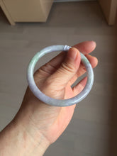 Load image into Gallery viewer, 58mm certified 100% natural Type A light green purple round cut jadeite bangle PB250-5664
