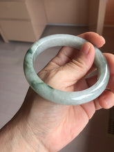 Load image into Gallery viewer, 59.2mm certified Type A 100% Natural light green gray Jadeite Jade bangle PB289-3359
