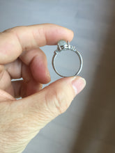 Load image into Gallery viewer, 100% natural type A icy watery light green four-prong jadeite jade ring PA79
