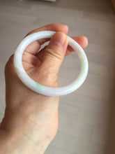 Load image into Gallery viewer, 55mm certified 100% natural white sunny green purple slim round cut jadeite jade bangle BL91-4675
