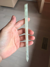 Load image into Gallery viewer, 18-20cm 100% Natural Icy light green white Xiu Jade (Serpentine) Hairpin AW72

