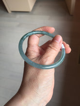 Load image into Gallery viewer, 60.5mm Certified Type A 100% Natural icy watery deep sea dark green/blue/purple/gray/black Guatemala round cut Jadeite bangle PB133-1486
