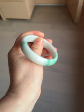 Load image into Gallery viewer, 52.5mm certified type A 100% Natural sunny green/purple oval jadeite jade bangle PF55-0437
