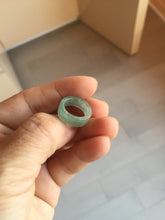 Load image into Gallery viewer, 14.3-17.3mm 100% natural type A icy watery light green jadeite jade band ring beads group BL10
