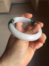 Load image into Gallery viewer, 56mm certified 100% natural type A sunny green/dark green/purple/white jadeite jade bangle PF19-3425
