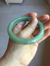 Load image into Gallery viewer, 57.5mm Certified Type A 100% Natural Oily Dark Green Gray Black(油青) Jadeite Jade Bangle PE106-7160
