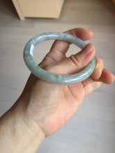 Load image into Gallery viewer, 57.4mm Certified Type A 100% Natural light green purple gray round cut Jadeite Jade bangle BQ60-6887

