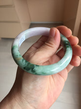Load image into Gallery viewer, 55.5mm Certified 100% natural Type A sunny Green &amp; Light Purple(春带彩) jadeite jade bangle PH247-0509

