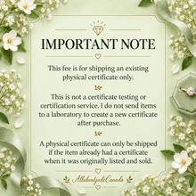 Load image into Gallery viewer, Certificate Shipped Separately – Shipping Fee Applies
