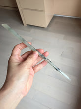 Load image into Gallery viewer, 22cm 100% Natural icy watery black dark green ink painting(水墨画) Xiu Jade (Serpentine) Hairpin AW71
