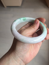 Load image into Gallery viewer, 60.6mm certified 100% Natural sunny green/white/purple/brown Jadeite Jade bangle AZ165-4034

