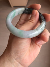 Load image into Gallery viewer, 53.5mm certified 100% natural Type A sunny green dark green purple  jadeite jade bangle AA34-4258
