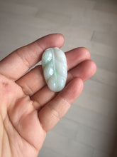 Load image into Gallery viewer, 100% natural type A  sunny green white purple jadeite jade leaf pendant group PB46
