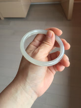 Load image into Gallery viewer, 58.8mm Certified 100% Natural light yellow/gray/pale pink slim nephrite jade bangle HN71-9076
