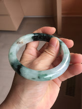 Load image into Gallery viewer, 59.6mm certified Type A 100% Natural light green purple Jadeite bangle PJ130-7293

